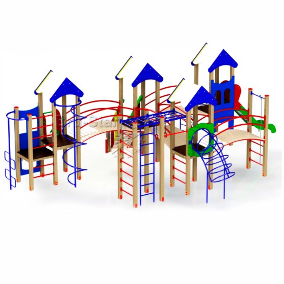 картинка игровой комплекс для детей Крепость друзей-плюс DIO-718.1